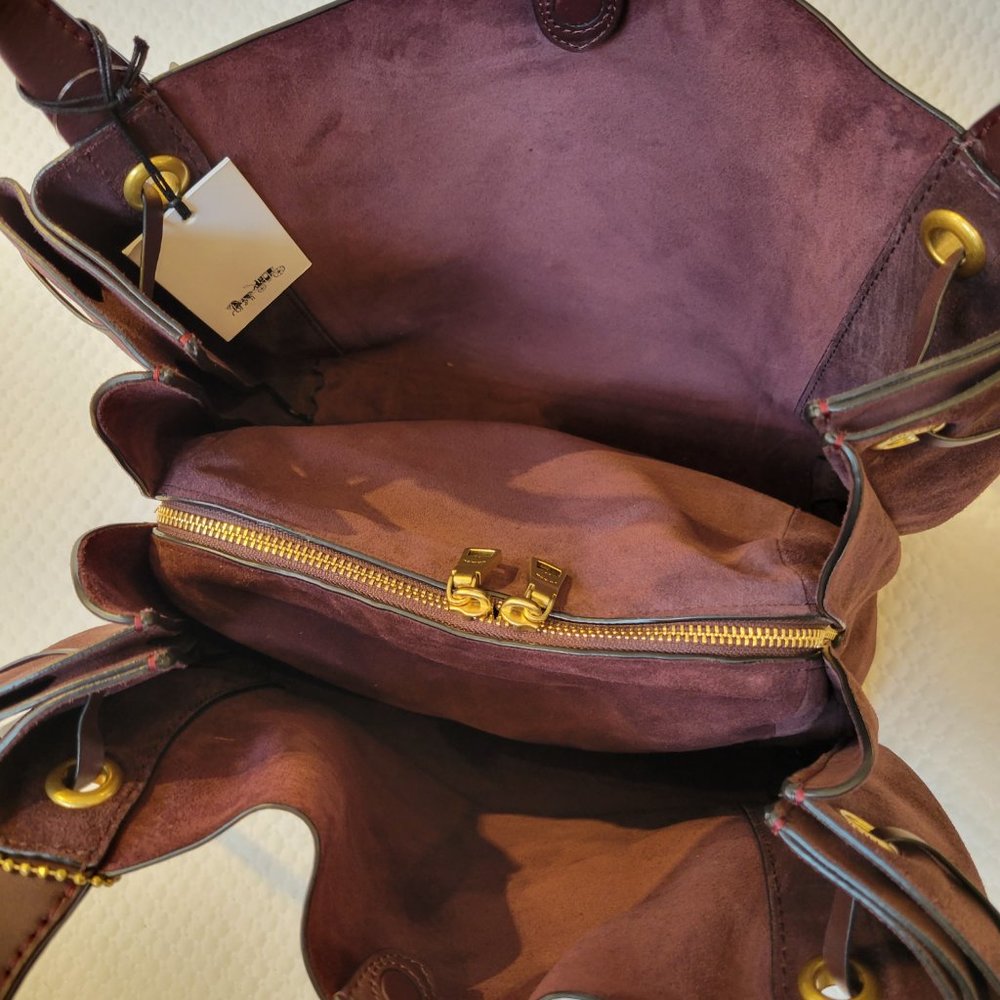 ❤️SOLD❤️ Coach Harmony Hobo Mixed Leather Suede - Picture 12 of 16